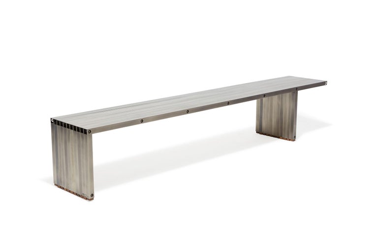 Antique Nickel Aluminum Compression Bench For Sale at 1stDibs