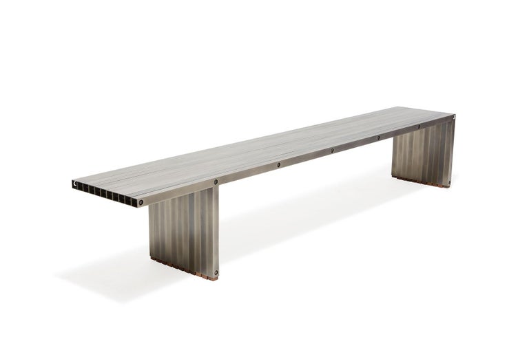 Antique Nickel Aluminum Compression Bench For Sale at 1stDibs