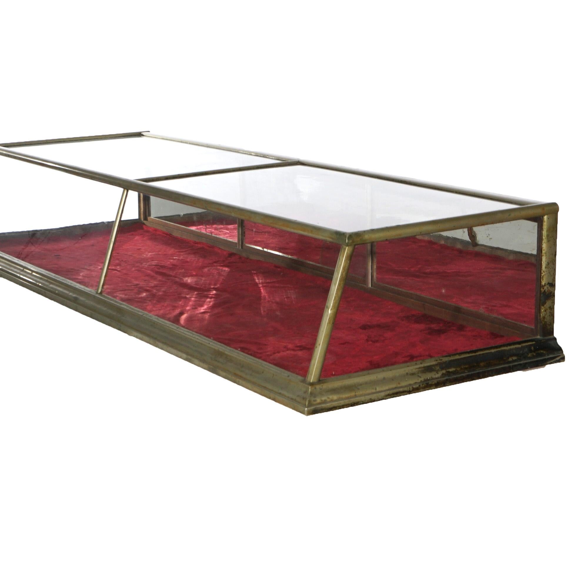 Antique Nickel Plated Country Store Table Top Display Case, circa 1900