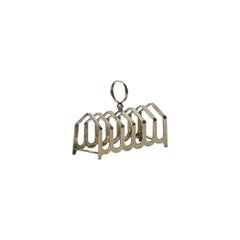 Vintage nickel toast rack, UK 1930s