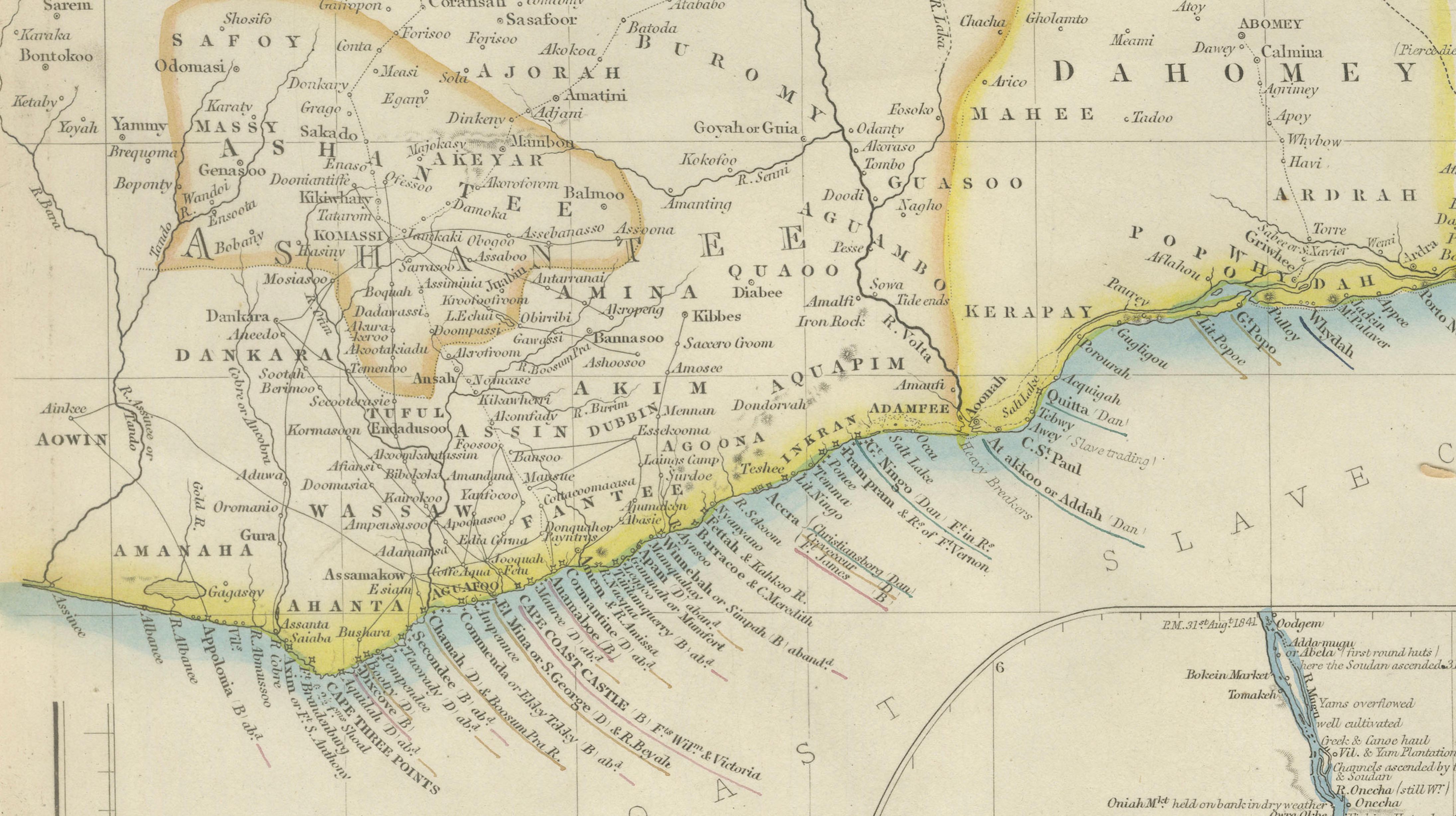 Antique Niger River Map, Arrowsmith, British Expedition under Trotter, 1855