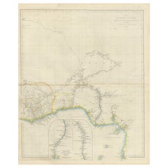 Antique Niger River Map, Arrowsmith, British Expedition under Trotter, 1855