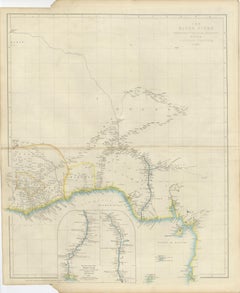 Antique Niger River Map, Arrowsmith, British Expedition under Trotter, 1855