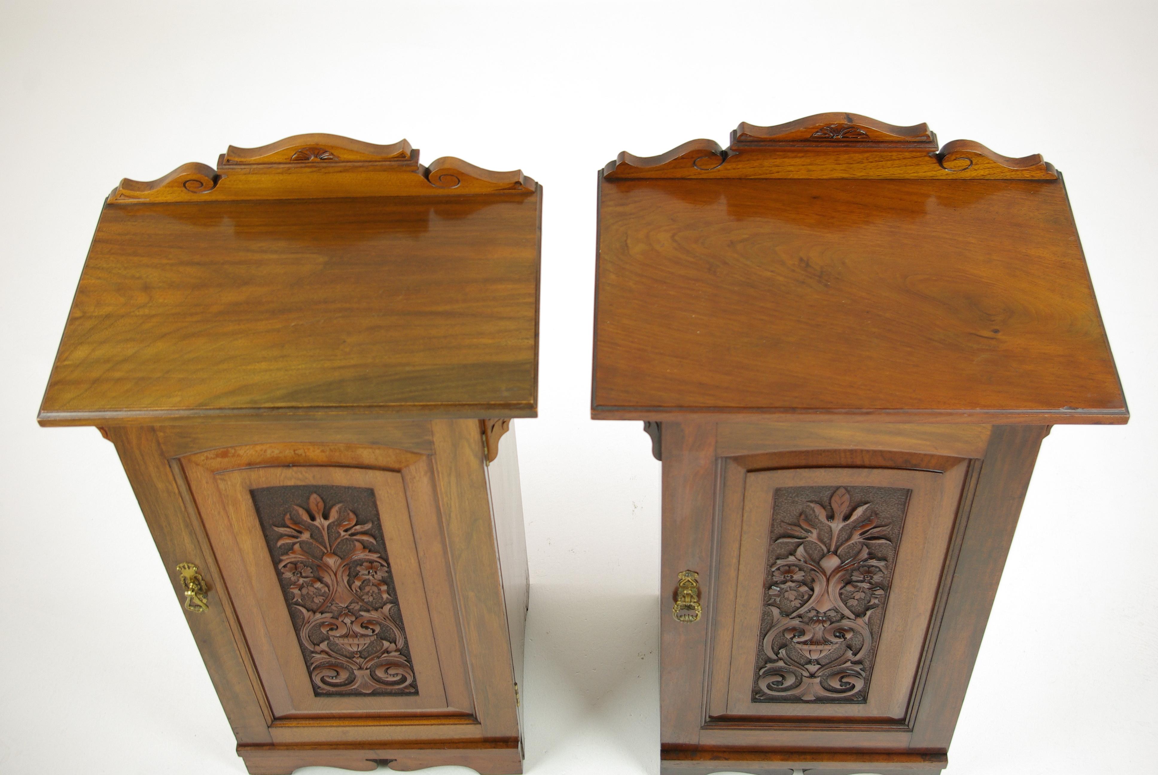 Antique Nightstands, Pair of Nightstands, Bedside Tables, Lamp Tables 4