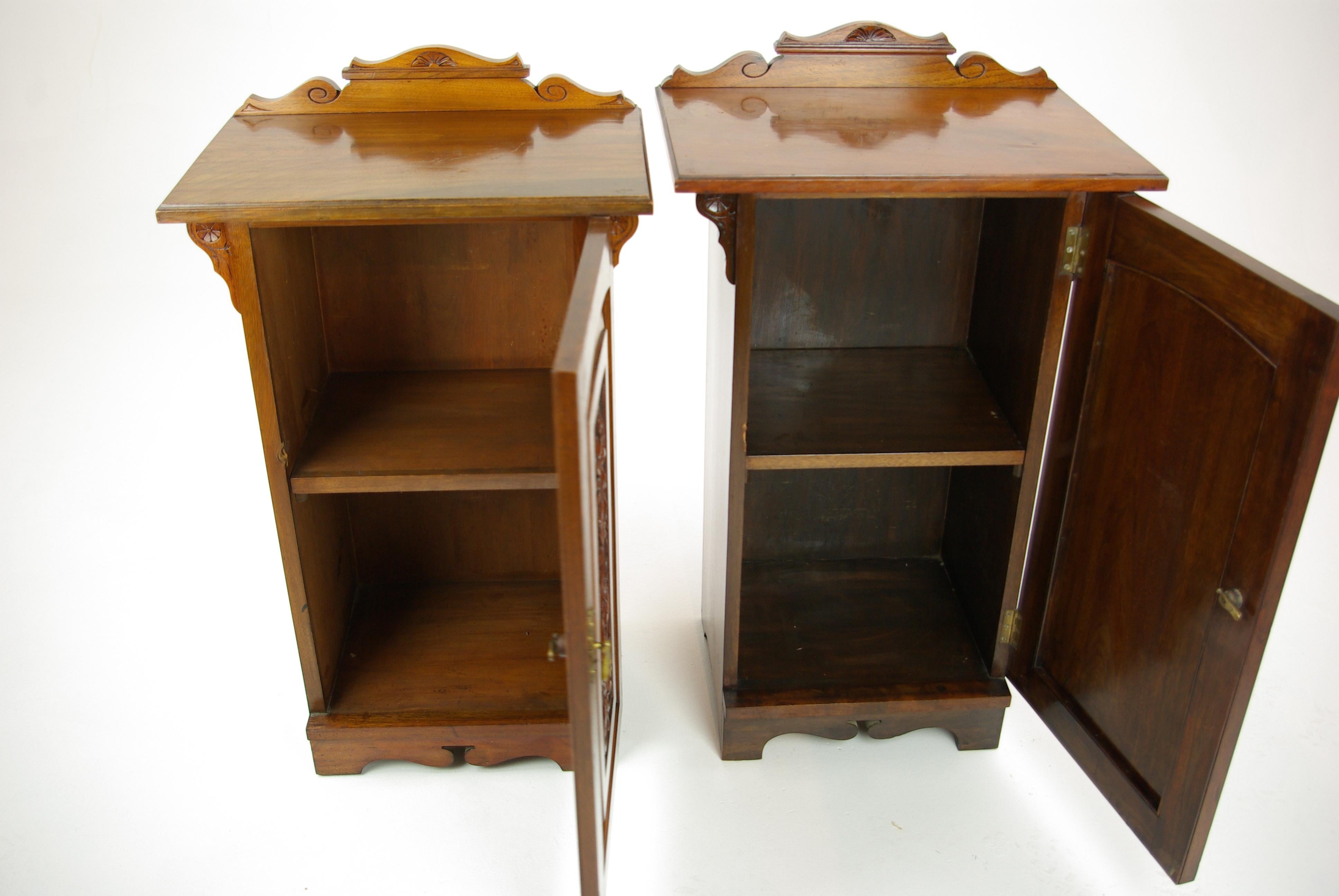 Scottish Antique Nightstands, Pair of Nightstands, Bedside Tables, Lamp Tables