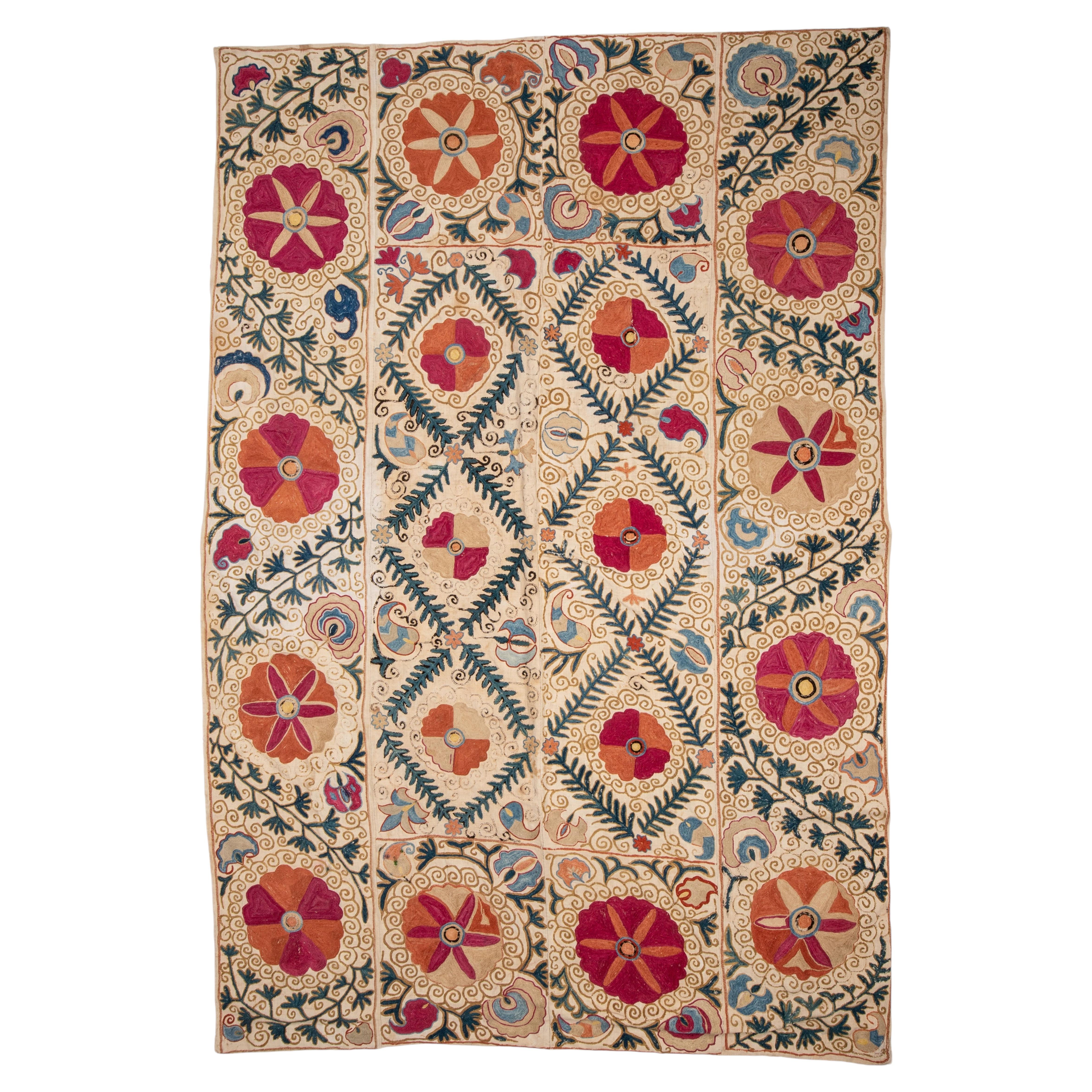 Antique Nim Suzani from Bukhara, Uzbekistan 19th C.