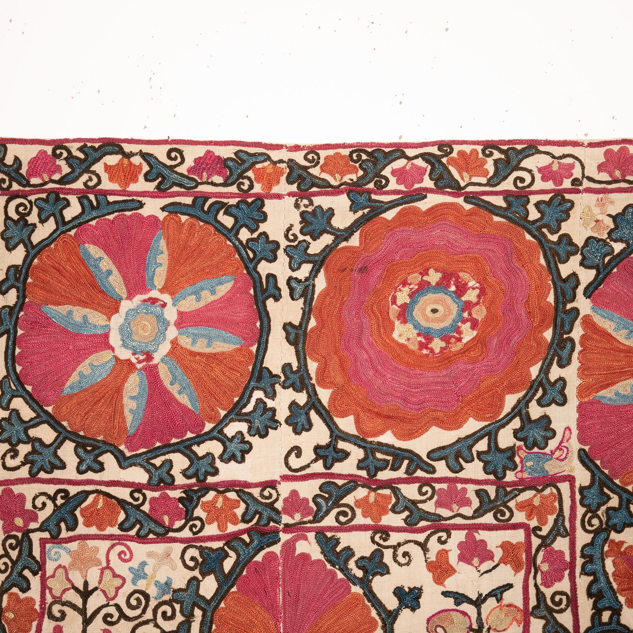 Antique Nim Suzani from Bukhara, Uzbekistan, late 19th Century 2