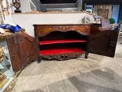 Antique Nimoise Buffet in Carved Walnut, Provence France, Circa 1750