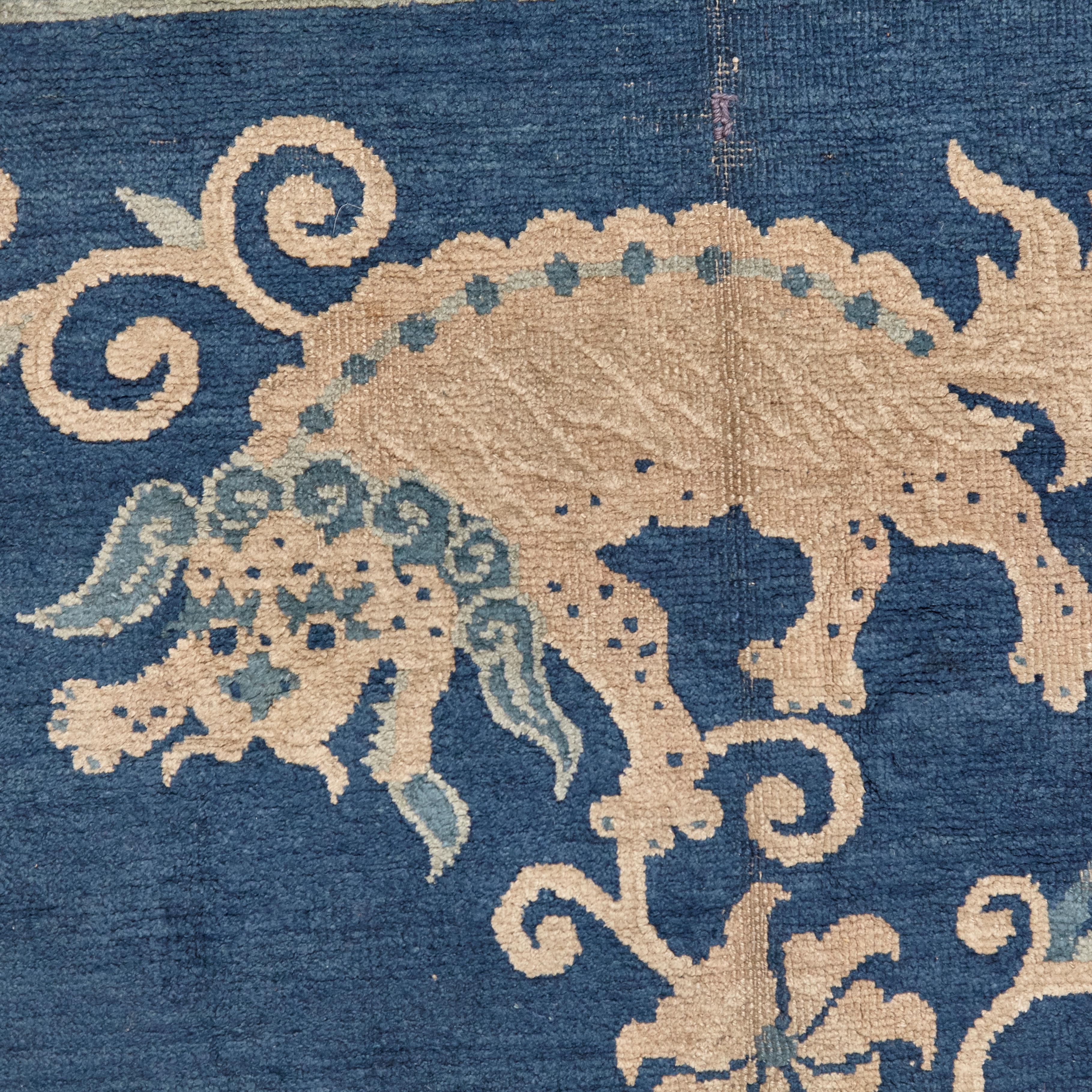 Ningshia, Chinese Export, Hand Knotted Wool, Antique Rug, circa 1890 5