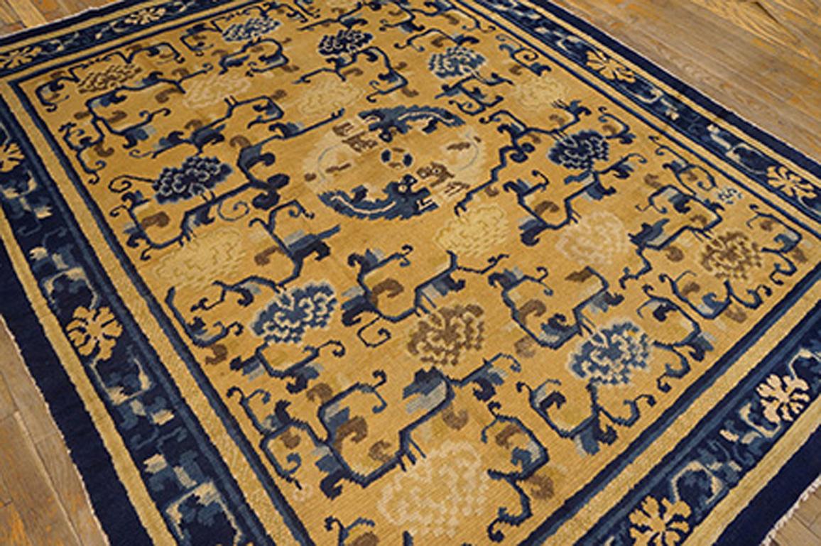 Mid-19th Century Antique Ningxia Chinese Carpet For Sale