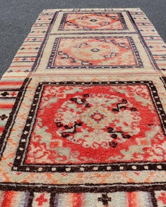 Antique Ningxia Chinese Rug with Medallion Design 2'5 x 5'8