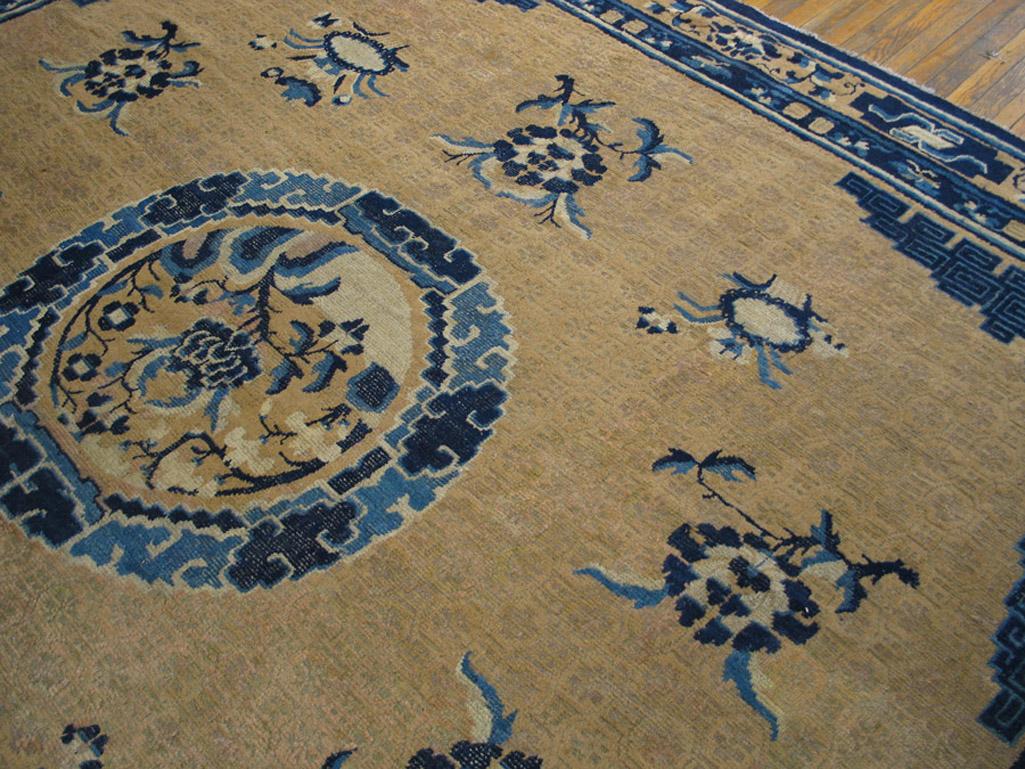 Early 19th Century Antique Ningxia Chinese Square Carpet For Sale