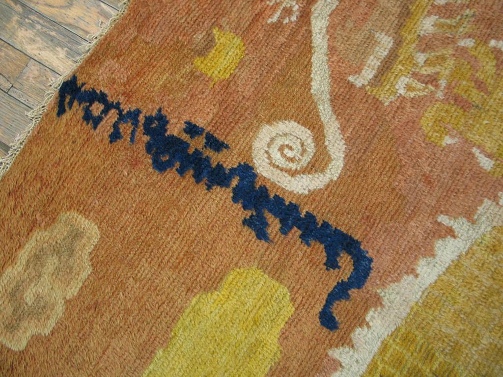 Mid-18th Century Mid 18th Century Chinese Ningxia Pillar Carpet ( 5'3
