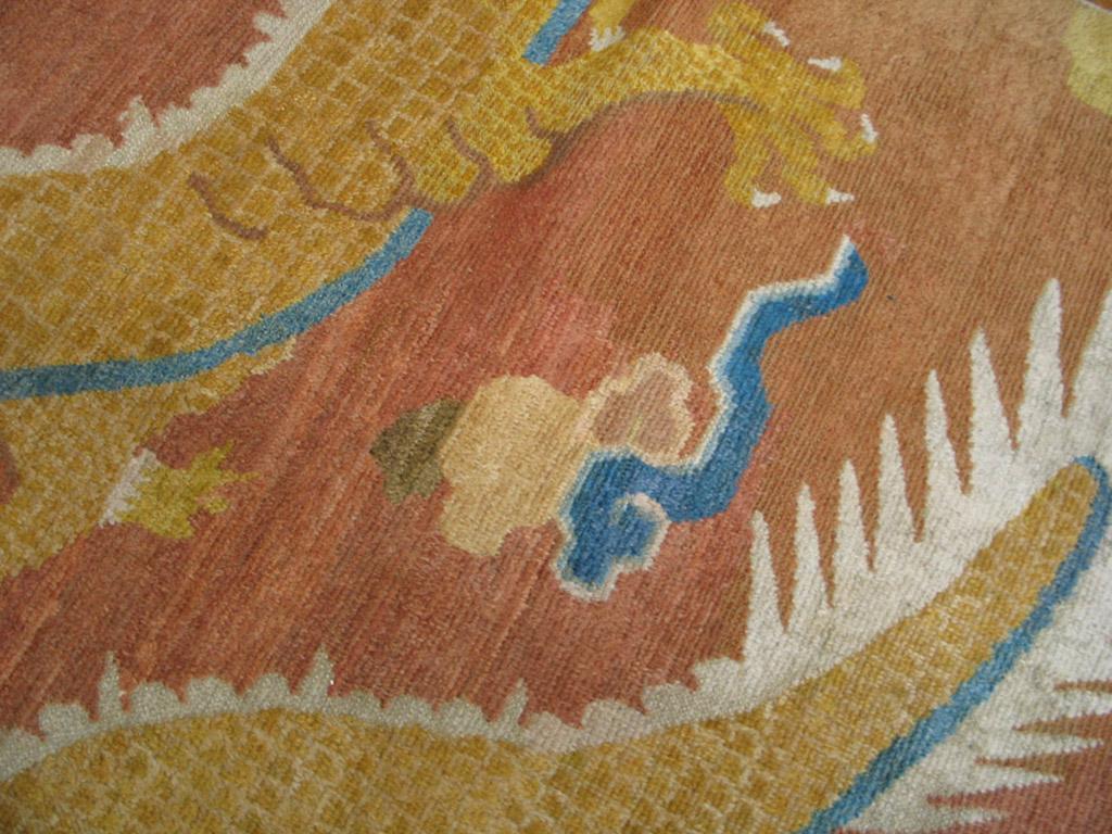 Wool Mid 18th Century Chinese Ningxia Pillar Carpet ( 5'3