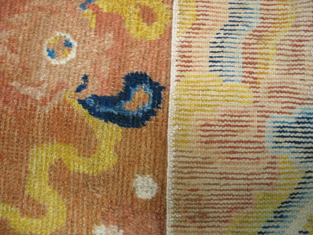 Mid 18th Century Chinese Ningxia Pillar Carpet ( 5'3