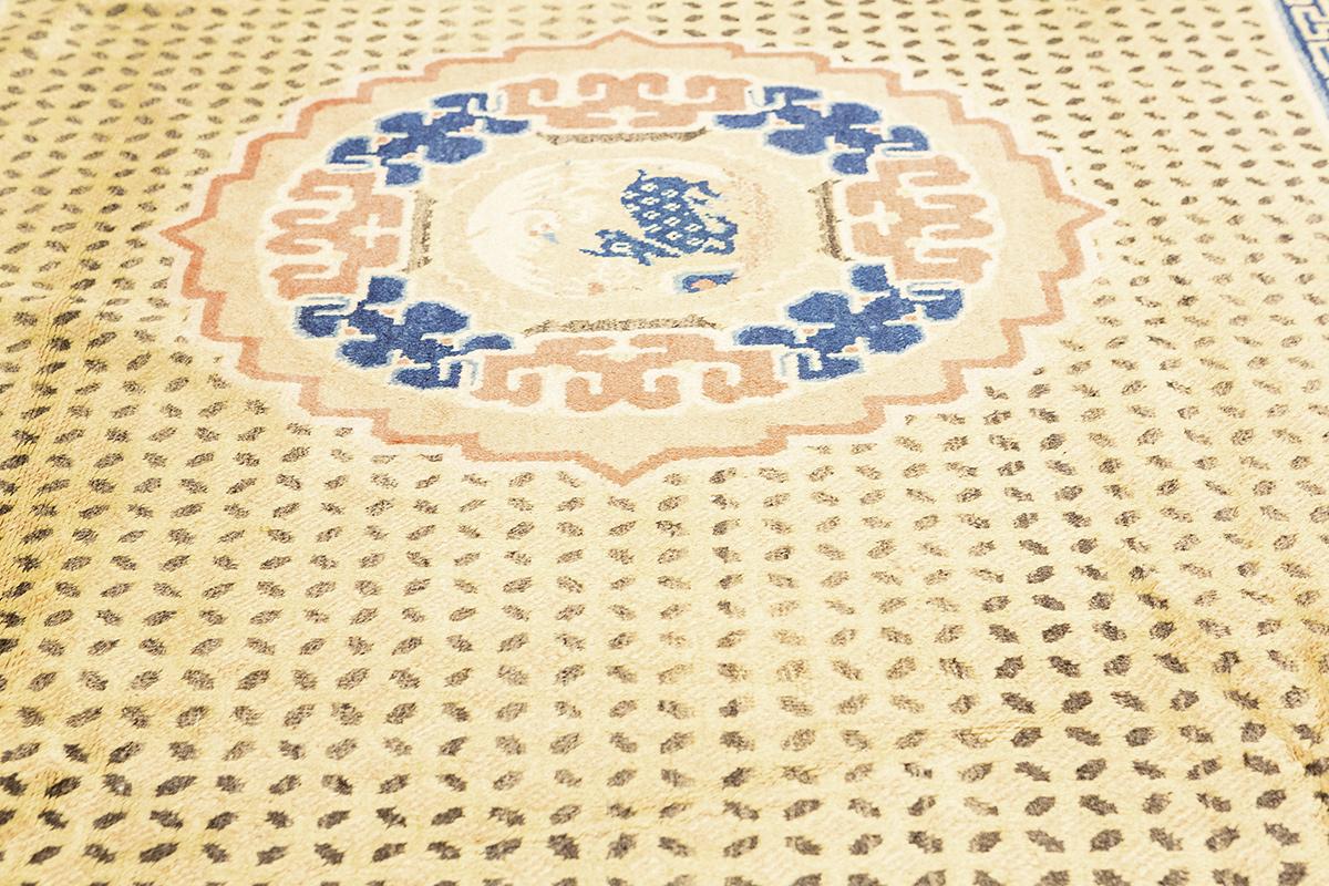 Chinese Antique Ningxia Rug Balance&Cosmic Order Design For Sale