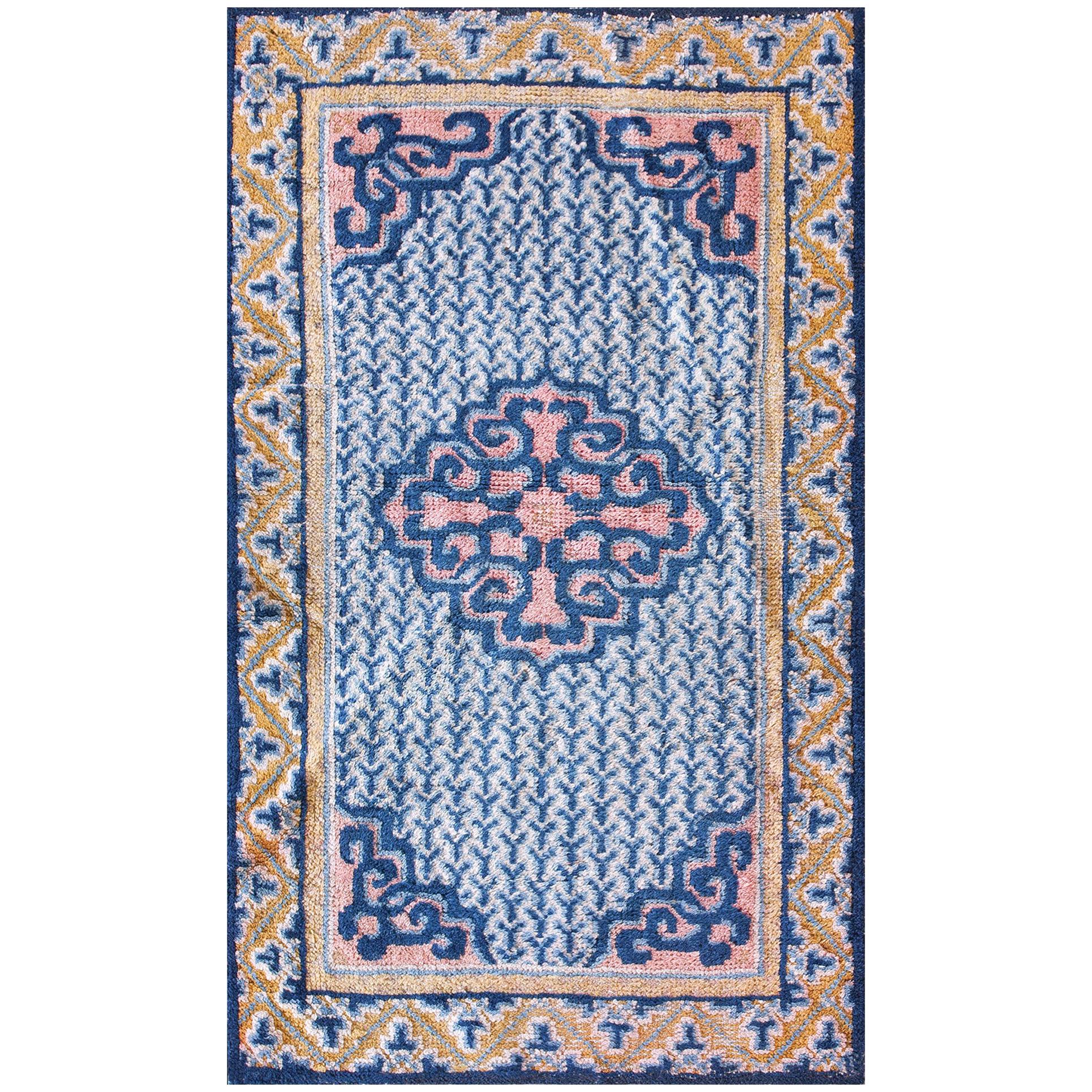 Tapis Ningxia du début du 19ème siècle ( 2' x 3'6'' - 60 x 108 )