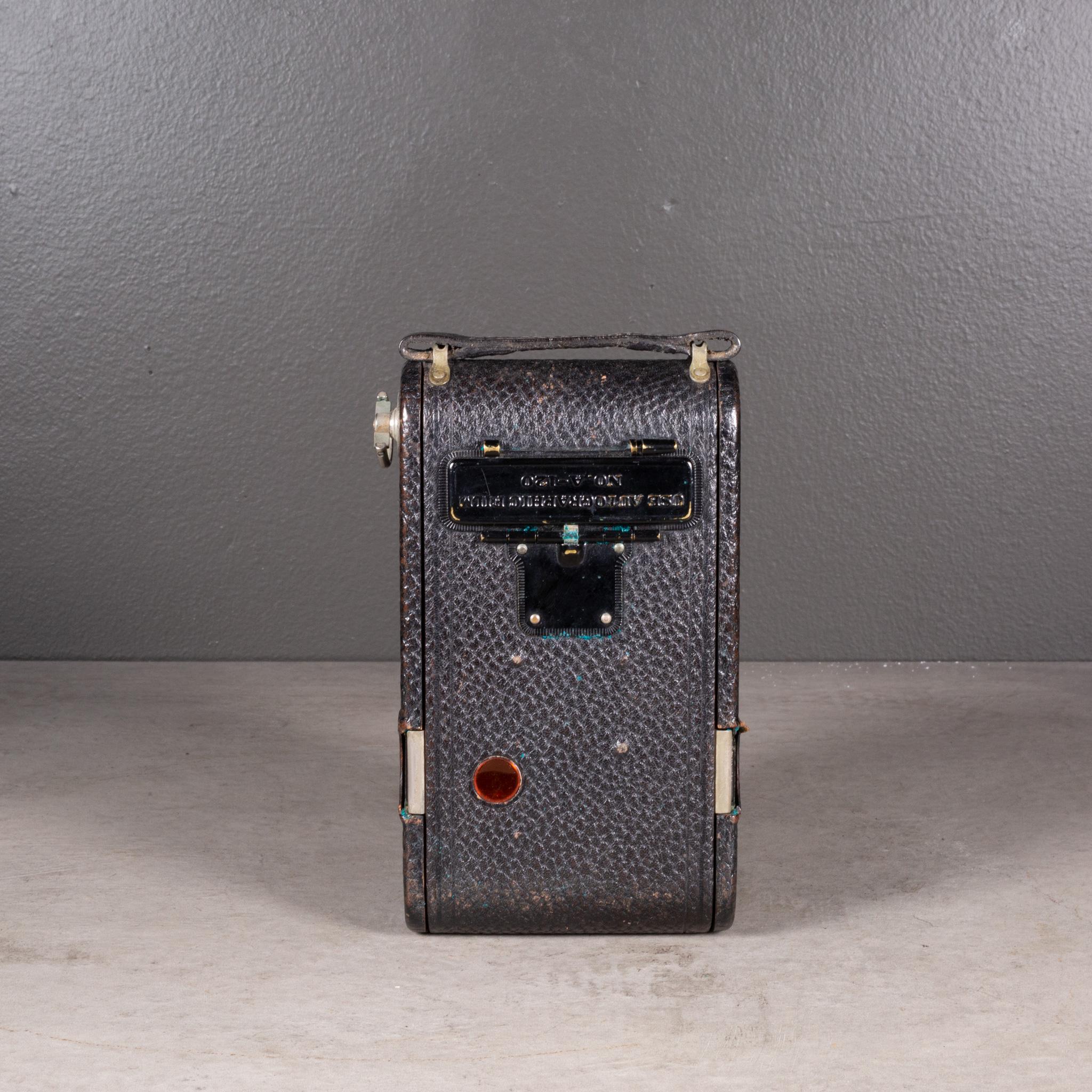 20ième siècle Camera pliante Kodak Junior n° 1,1914-1927 avec étui (expédition gratuite) en vente