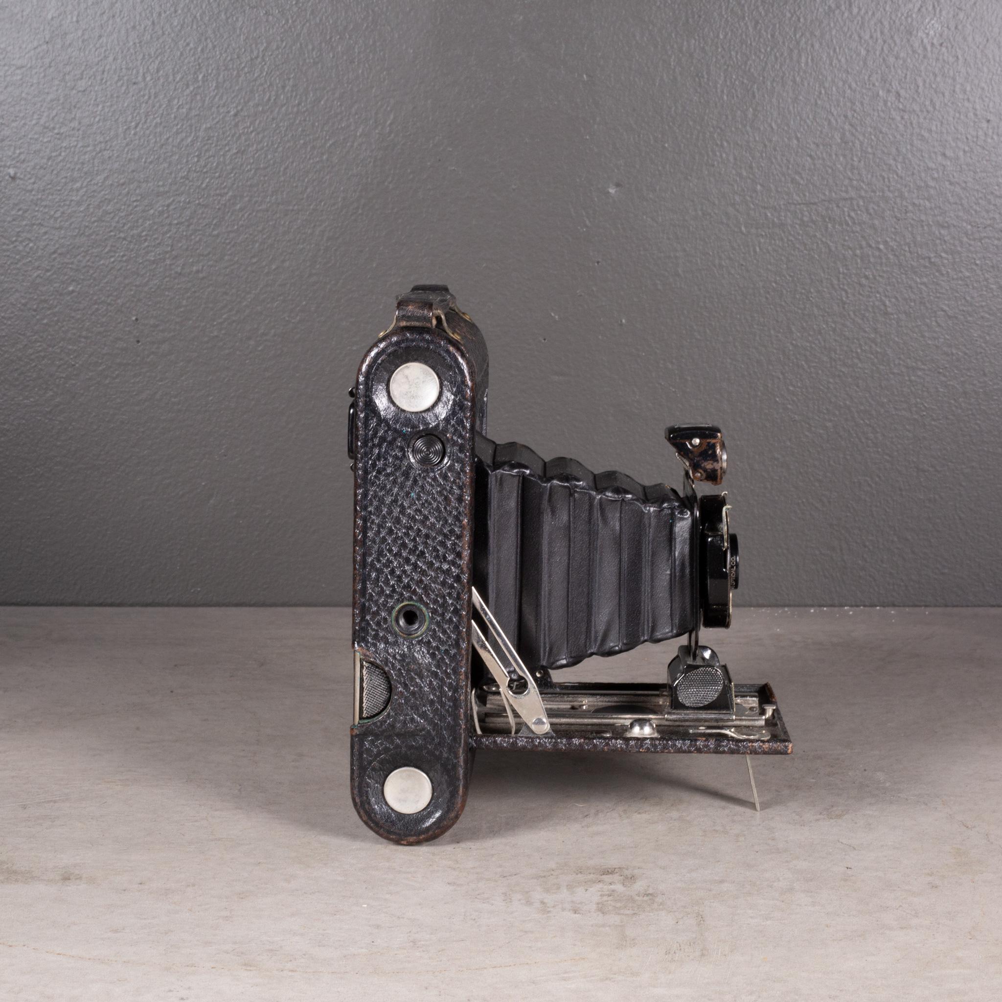Métal Camera pliante Kodak Junior n° 1,1914-1927 avec étui (expédition gratuite) en vente