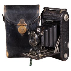 Used "No. 1 Kodak Junior" Folding Camera c.1914-1927 with Case (FREE SHIPPING)