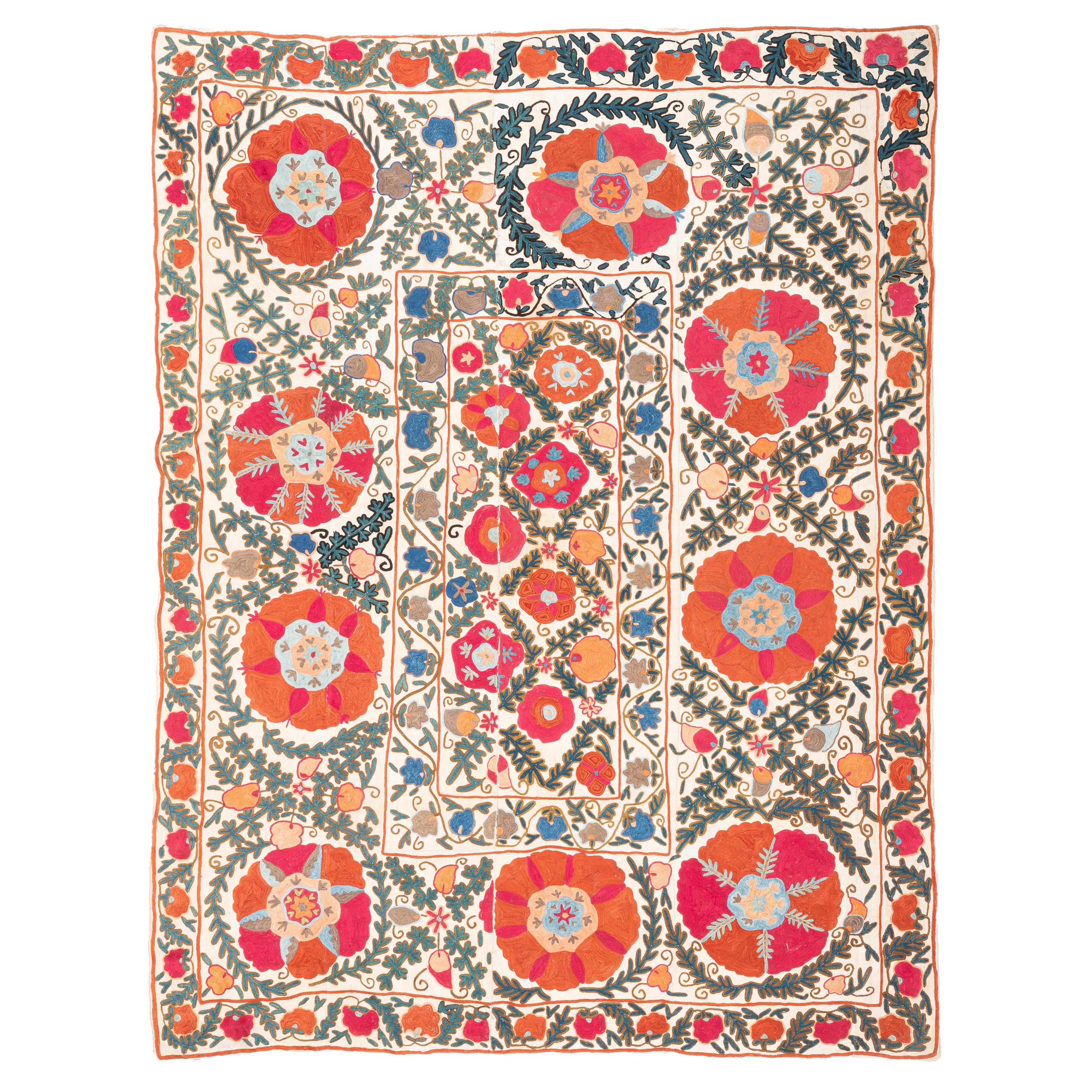 Islamic Antique Nim Suzani from Bukhara , Uzbekistan, 19th C.