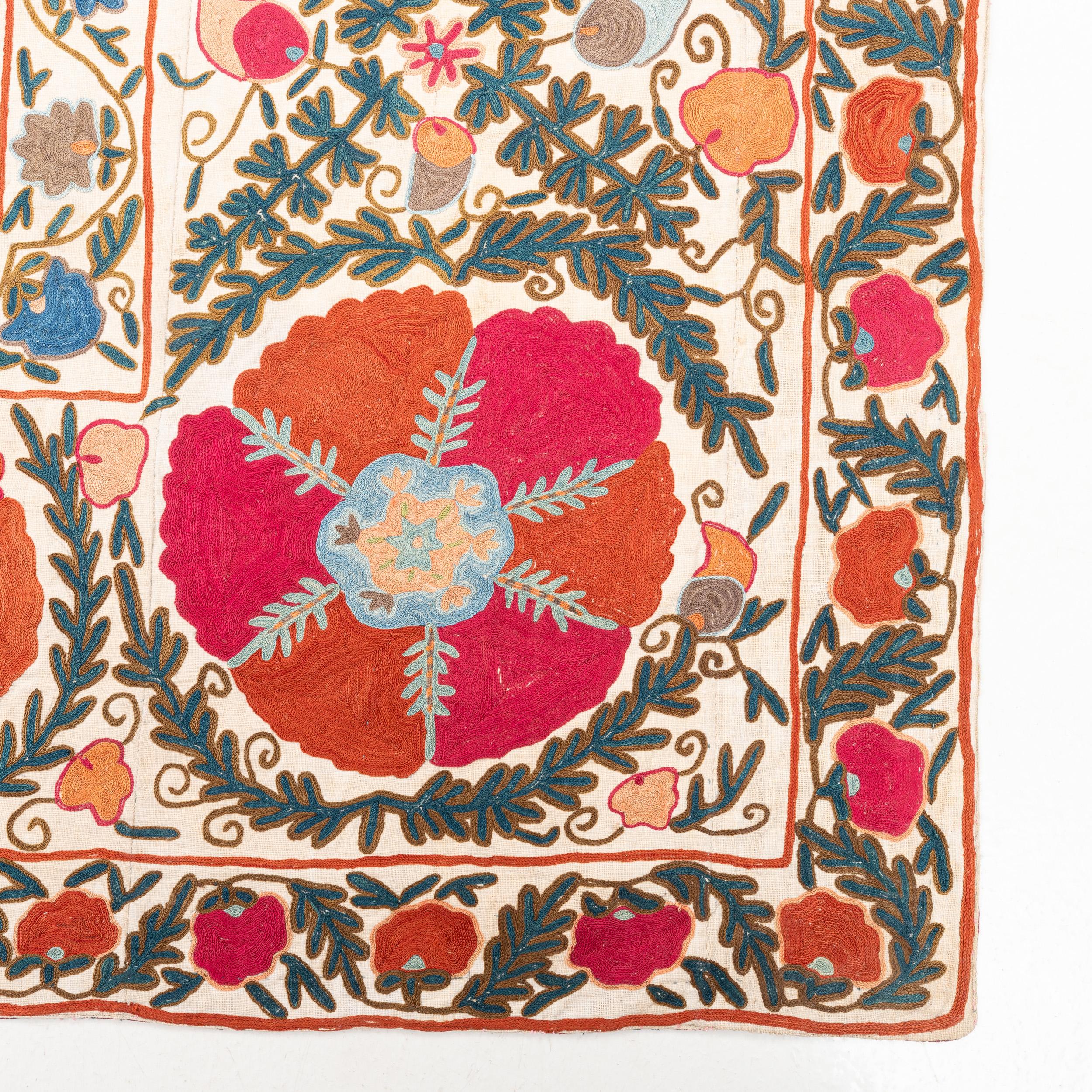Embroidered Antique Nim Suzani from Bukhara , Uzbekistan, 19th C.