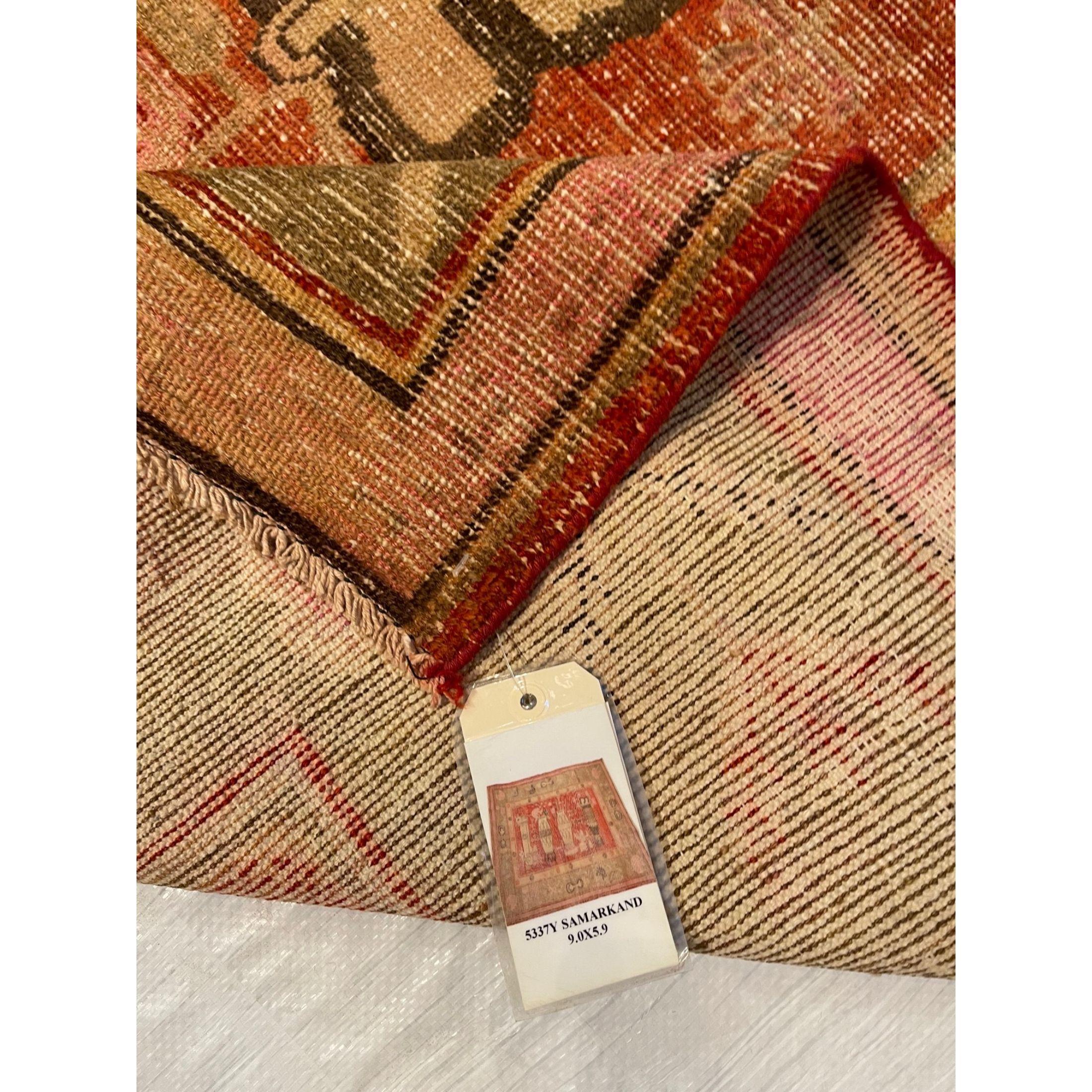 Early 20th Century Antique Nomad Samarkand Rug For Sale