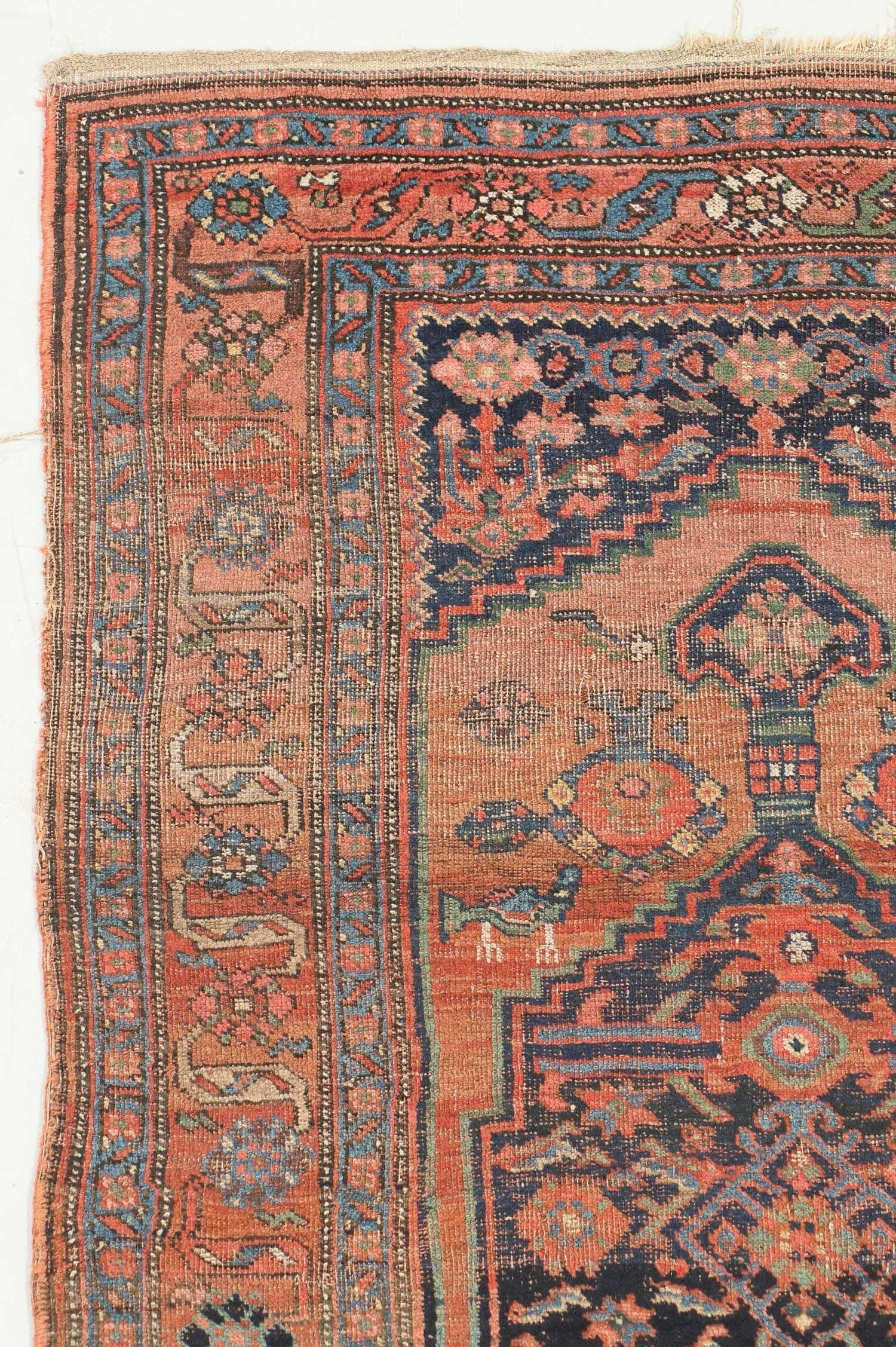 Divine Antique Nomadic Artistic Gem  Terracotta, Greens, Blackish-Indigo 

About: The epitome of what antique rugs should be; from design to color, and to artistic expression. The iconic elongated anchor medallion flanked by the deconstructed Herati