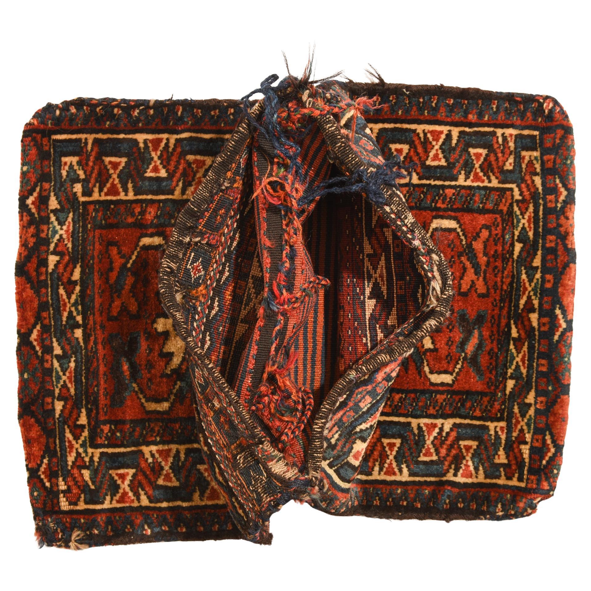 Central Asian Antique nomadic Saddlebag For Sale