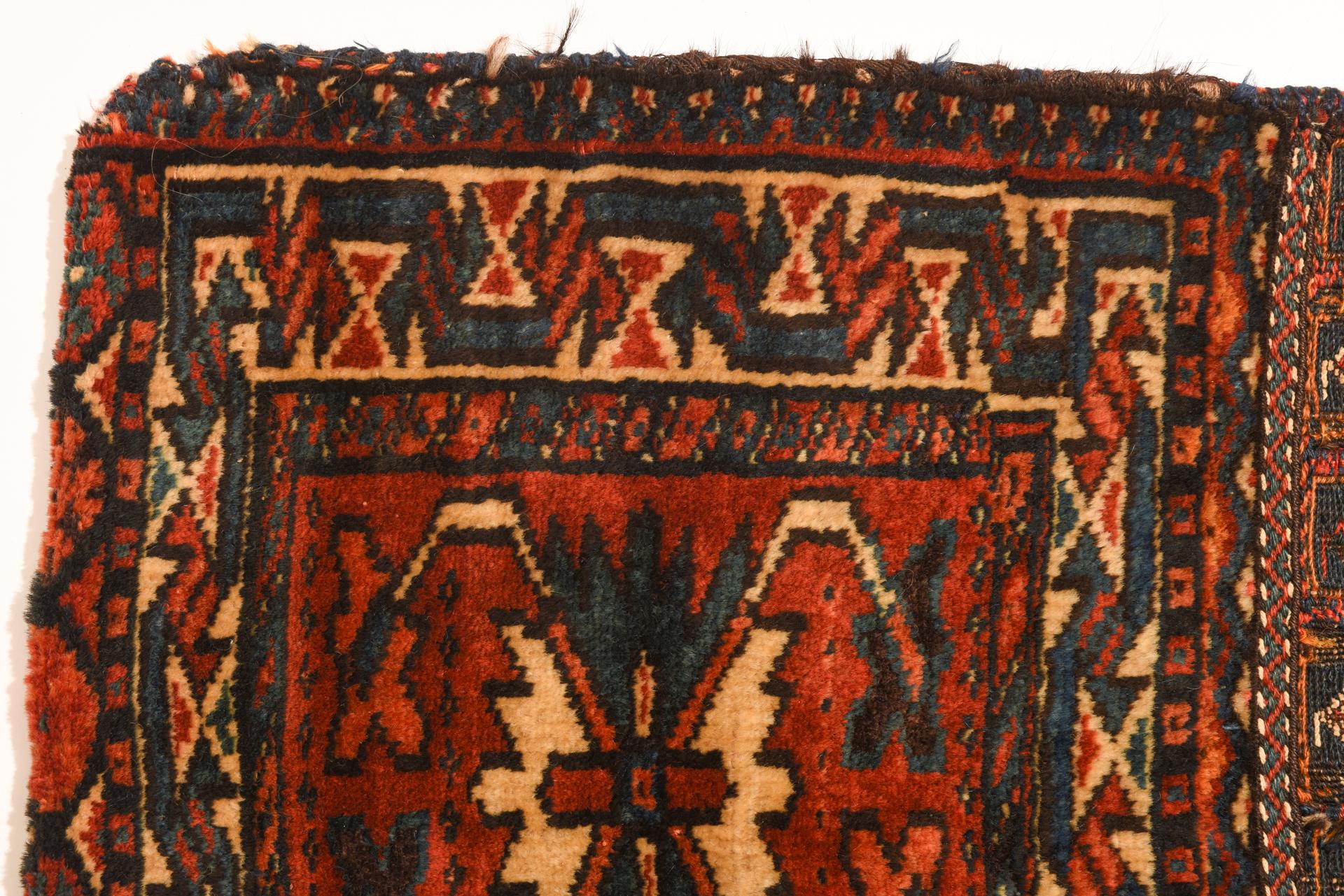 Wool Antique nomadic Saddlebag For Sale