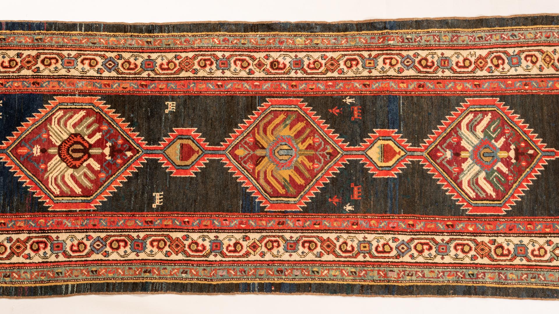 Wool Antique Nord-Eastern Gallery Carpet For Sale