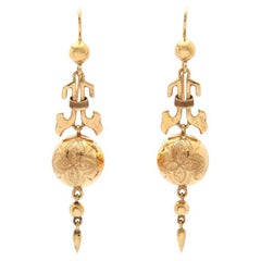 Boucles d'oreilles néo- Viking nordiques anciennes boules en or massif 18 carats 4,8 g