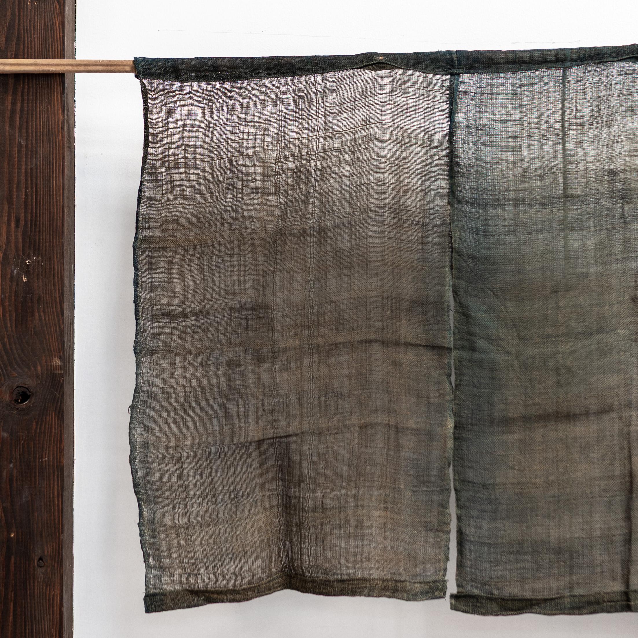 Antiker Noren-Vorhang, Japan, um 1890 / Wabi Sabi, japanische Handwerkskunst im Angebot 5