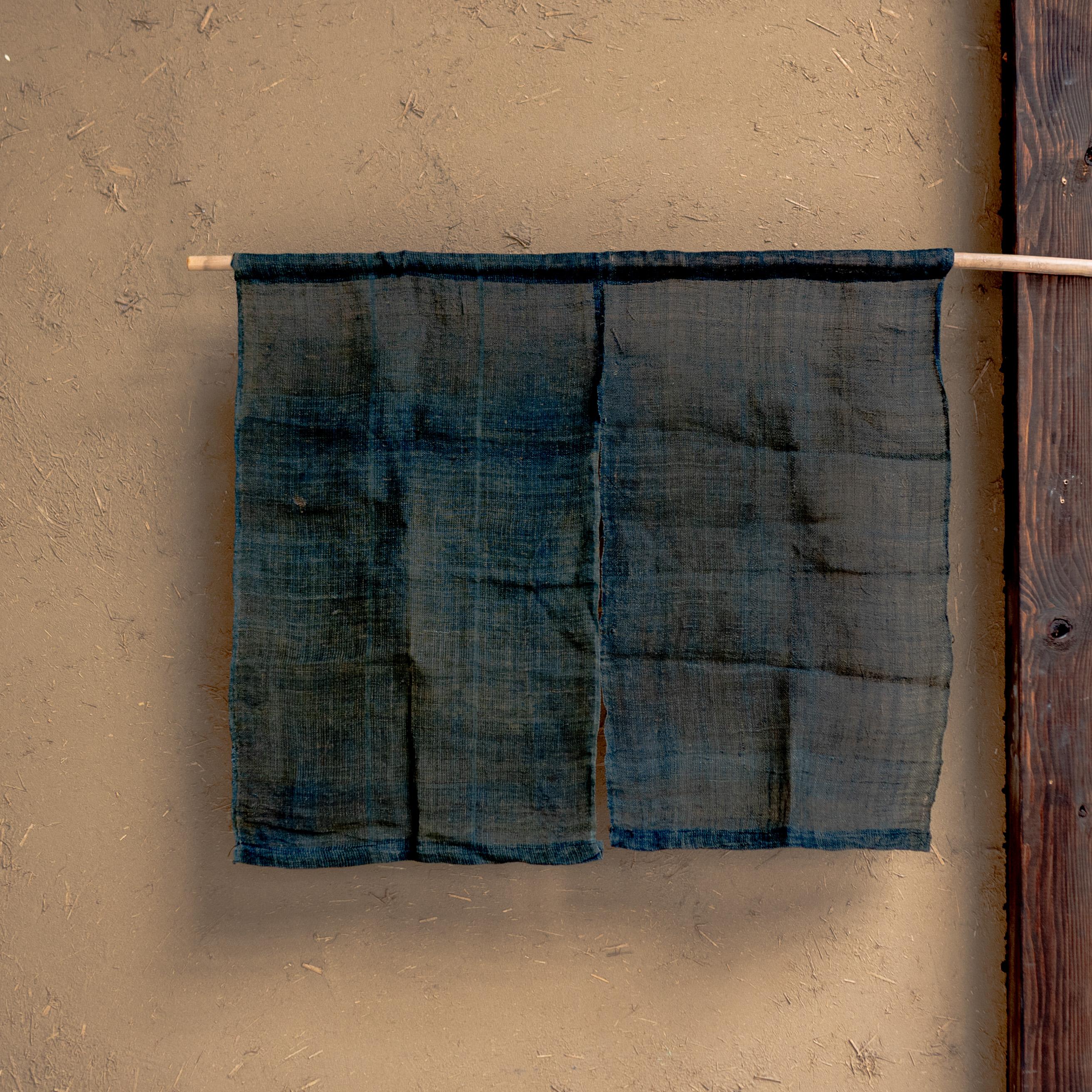 Antiker Noren-Vorhang, Japan, um 1890 / Wabi Sabi, japanische Handwerkskunst (Stoff) im Angebot