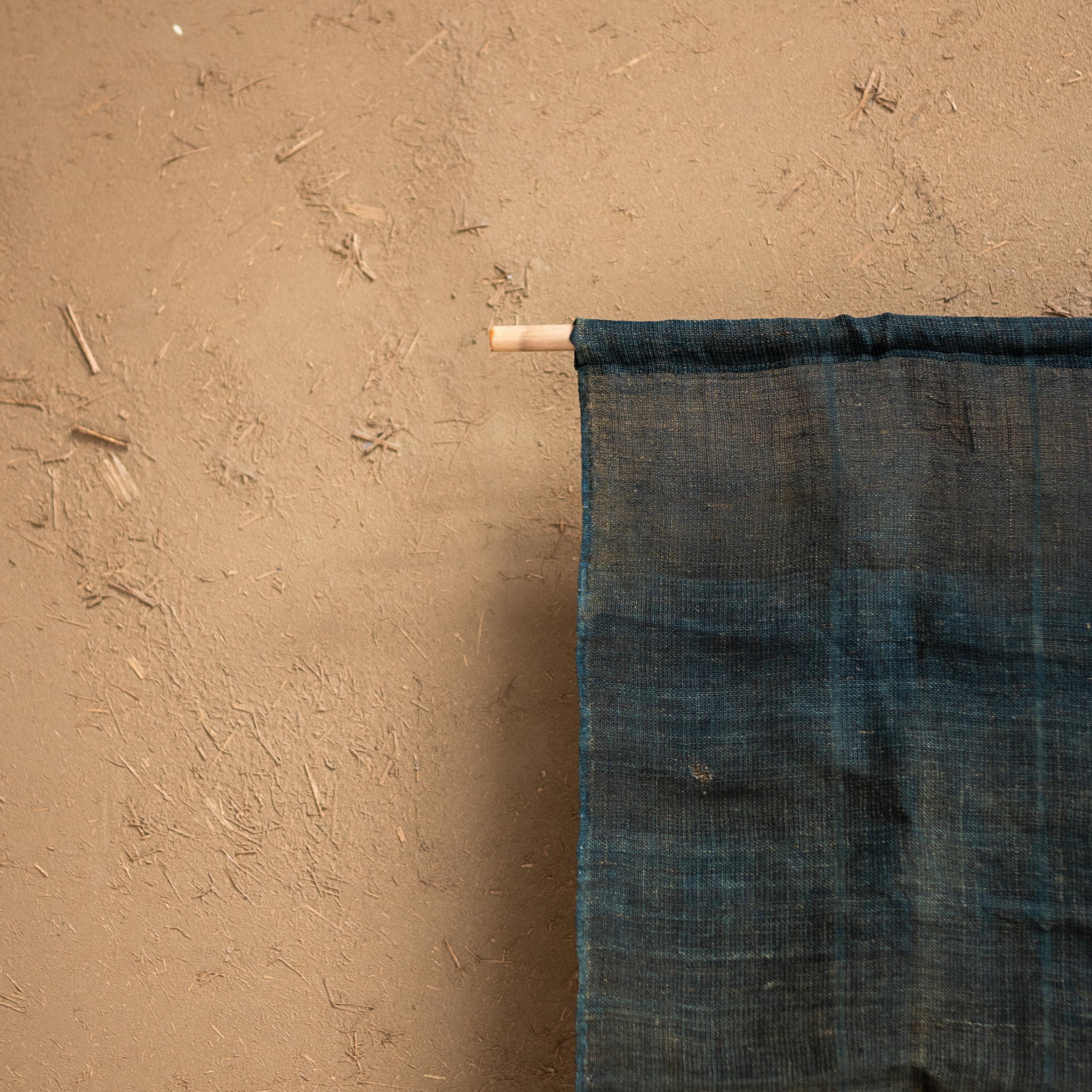 Antiker Noren-Vorhang, Japan, um 1890 / Wabi Sabi, japanische Handwerkskunst im Angebot 2