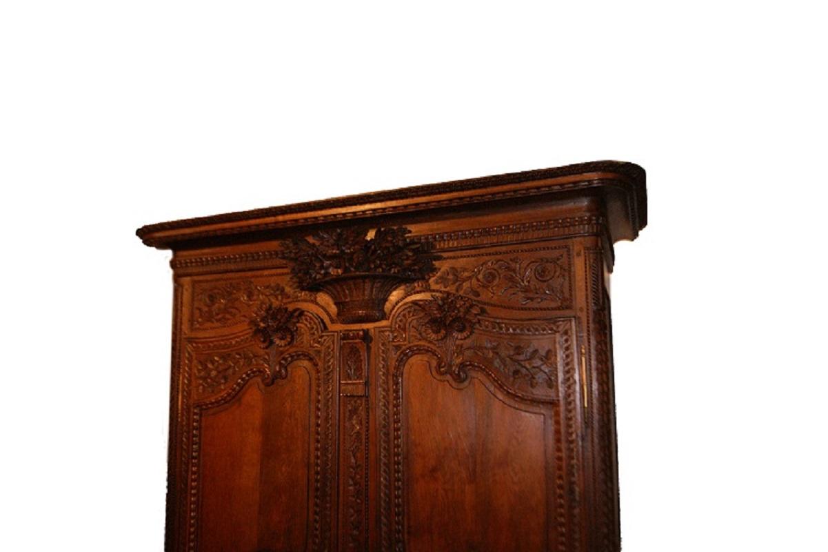 Magnificent antique French Normandy wedding wardrobe, 