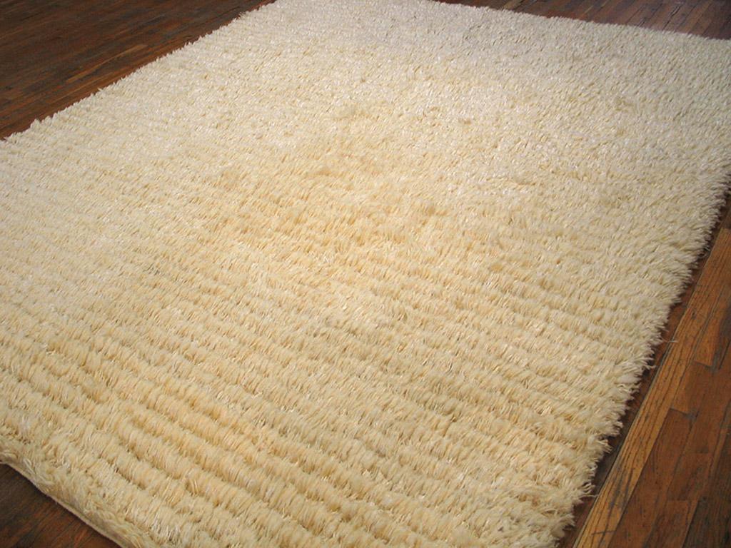 Wool Vintage 1970s Moroccan Shag Carpet ( 8' x 9'9