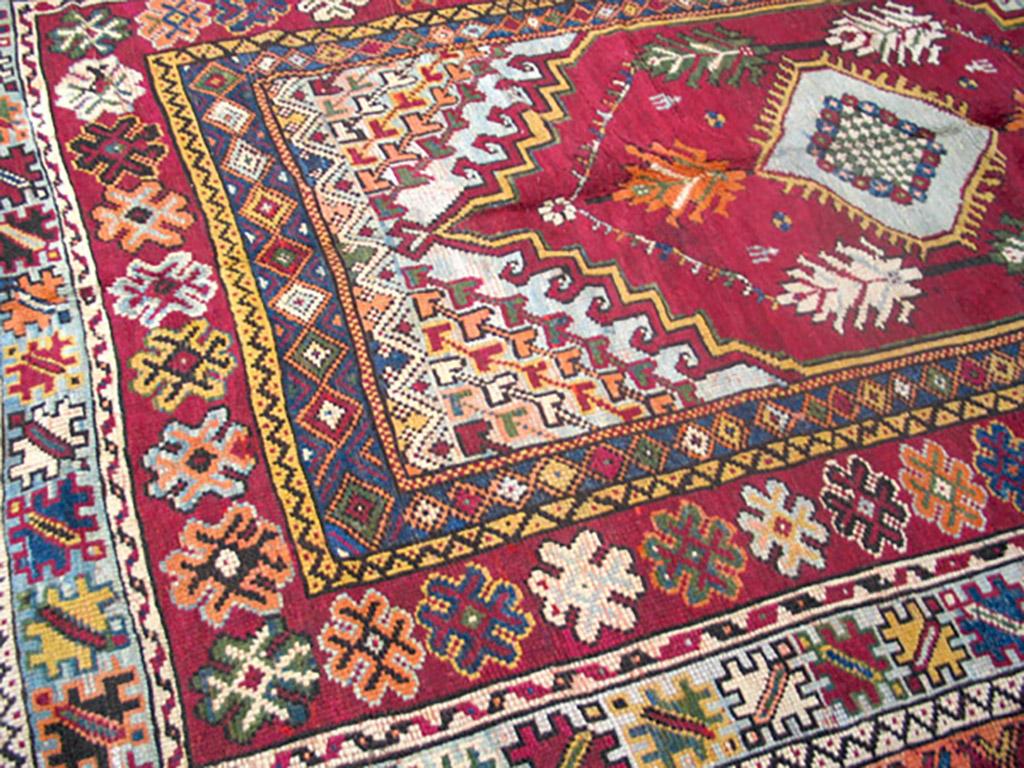 Late 19th Century Moroccan Rabat Carpet ( 6'8