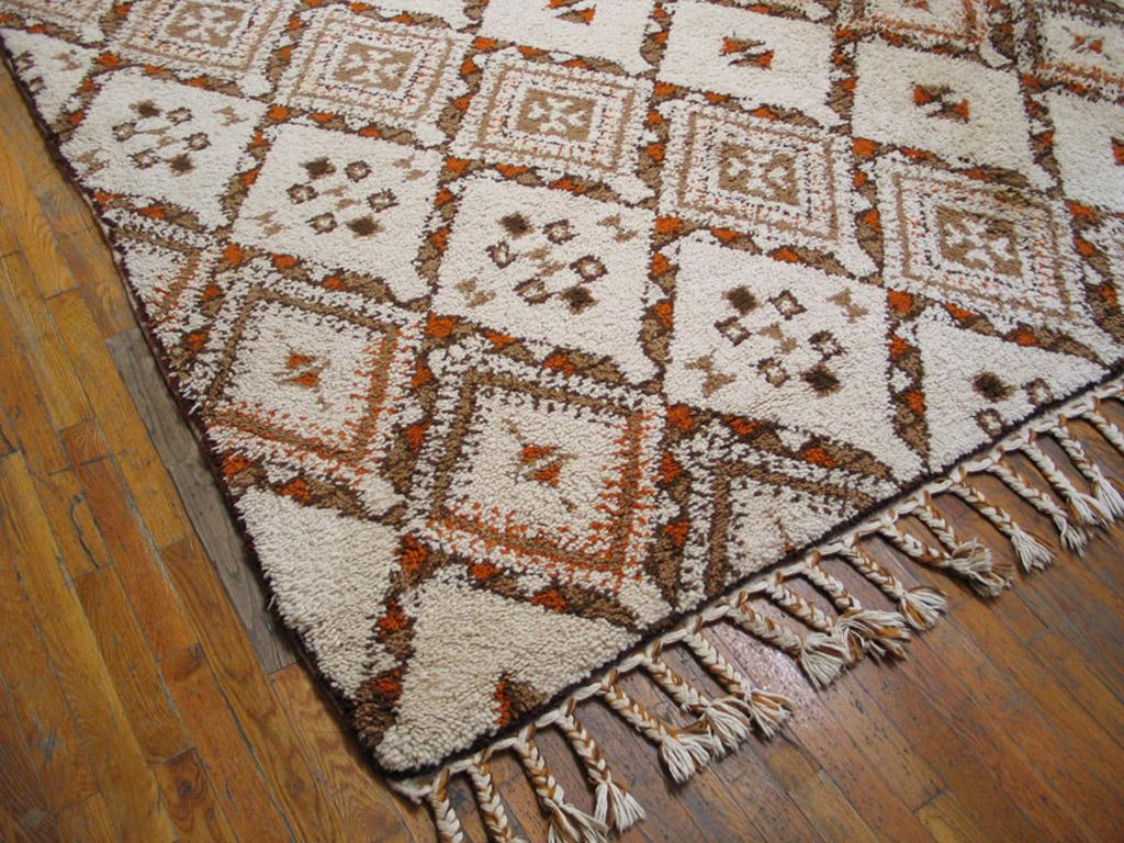 Mid-Century Modern Mid 20th Century Moroccan Rabat Carpet ( 12'2