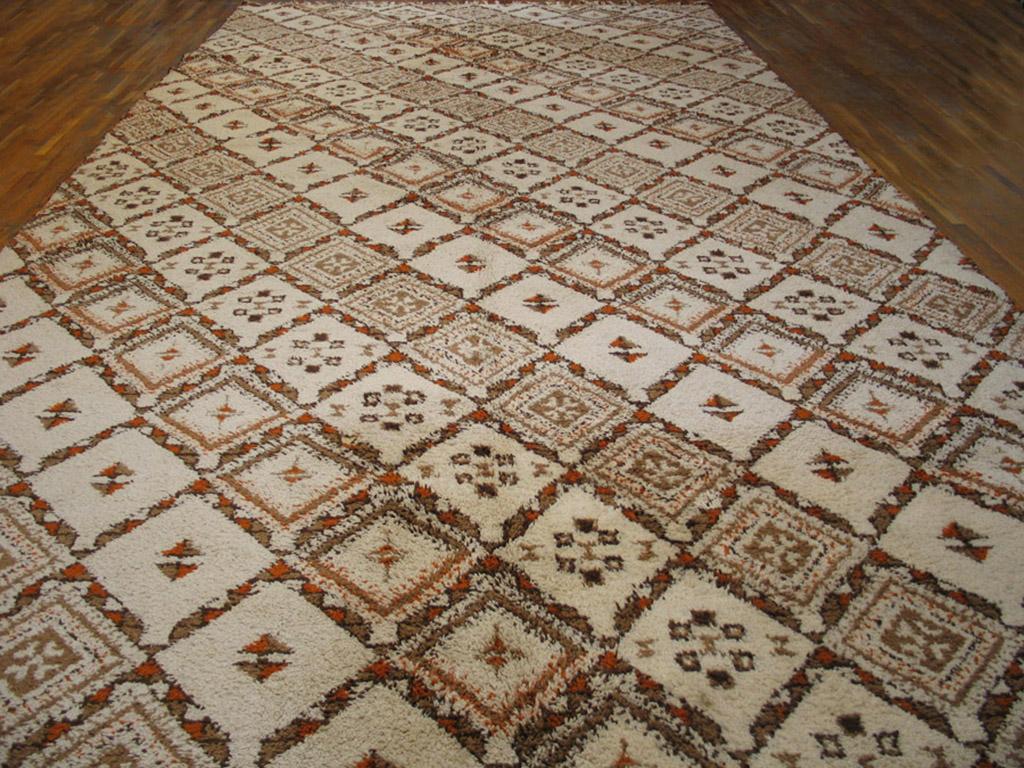 Alfombra marroquí Rabat de mediados del siglo XX ( 12'2