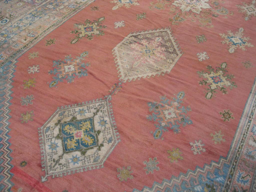 Late 19th Century Moroccan Rabat Carpet ( 12'6