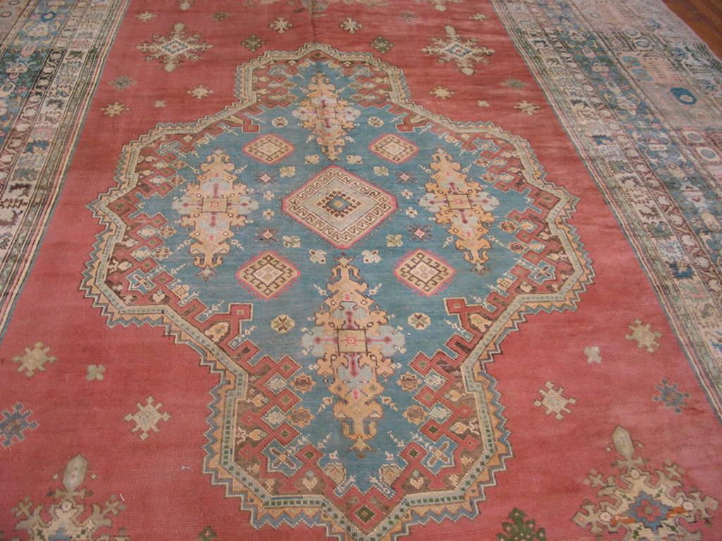 Early 20th Century Late 19th Century Moroccan Rabat Carpet ( 12'6