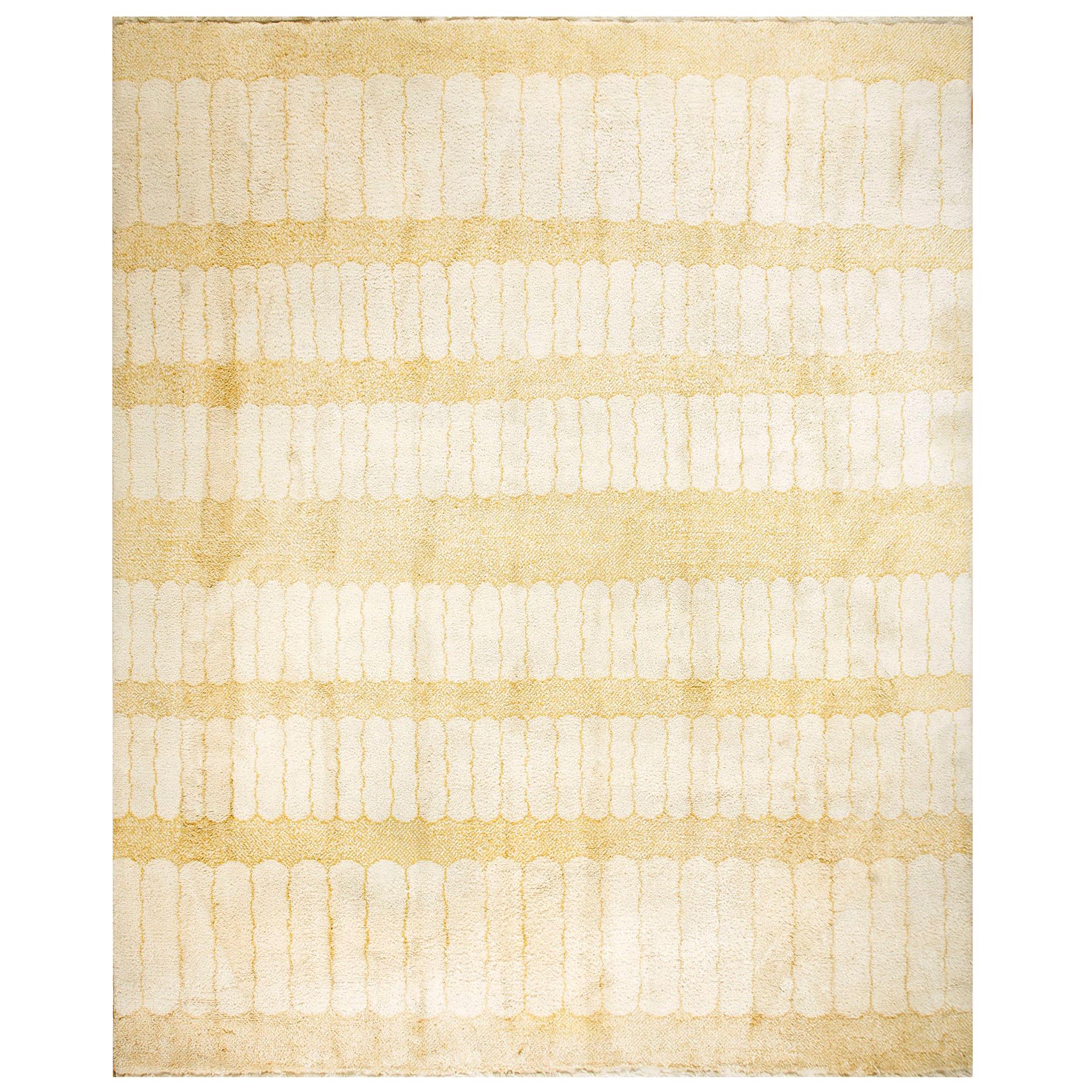 Marokkanischer minimalistischer Teppich aus der Mitte des 20. Jahrhunderts ( 12' x 15' – 366 x 458 cm) im Angebot