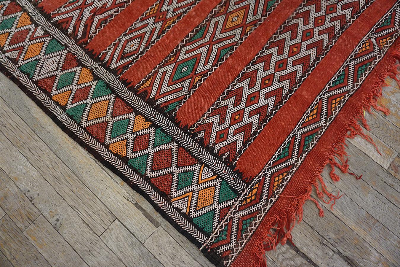 Mid 20th Century Moroccan Flat-weave Carpet ( 5' x 10'3