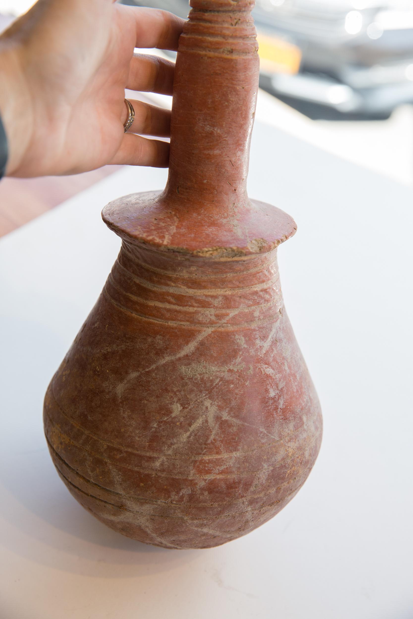 Classical Roman Antique North African Red Slip Ware Vase For Sale