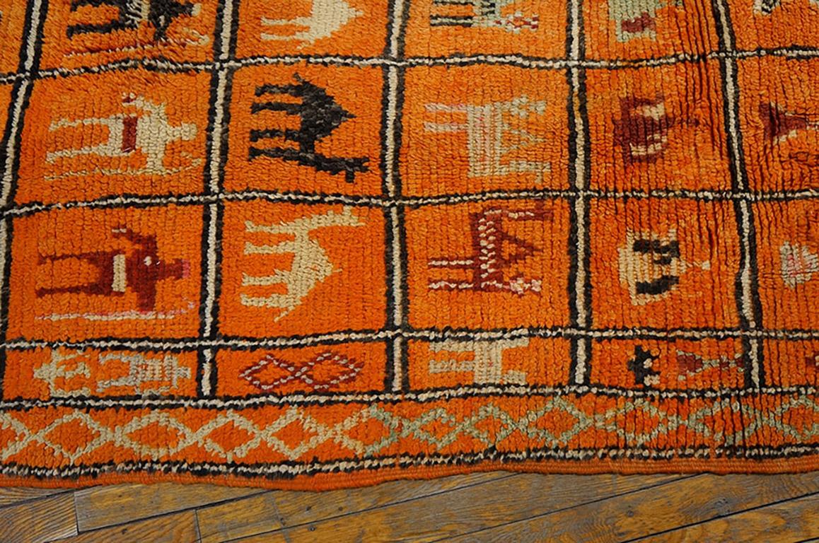 Hand-Knotted Antique North African Rug 6' 3