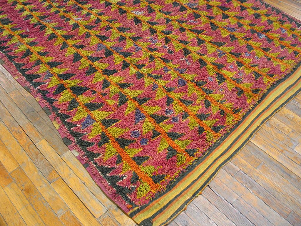 Hand-Knotted Antique Moroccan Rug 6' 6