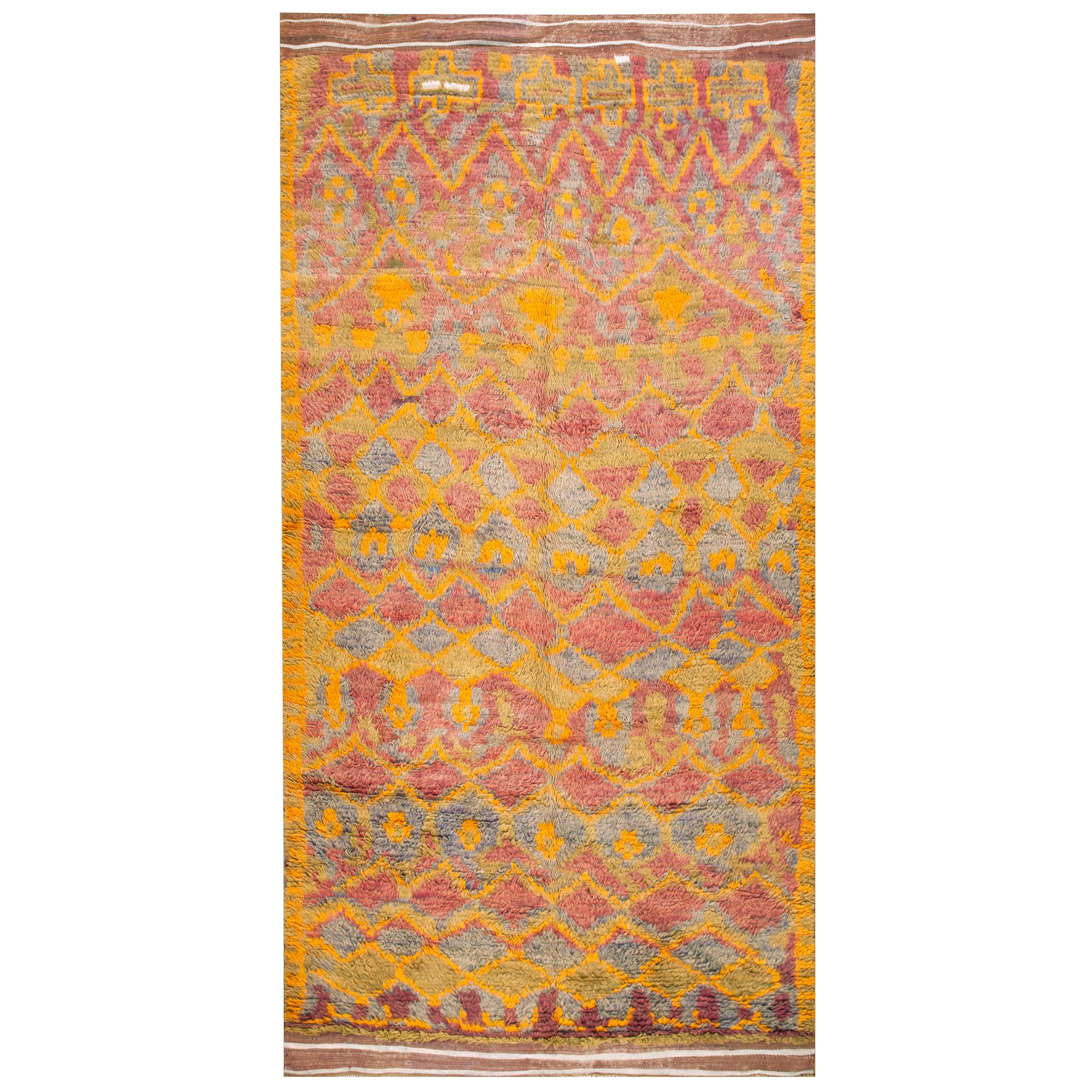 Antiker marokkanischer Teppich 6' 2 Zoll x 11' 8 Zoll