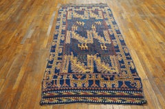 1930s North African Tunisian Rug ( 3'9" x 10' - 114 x 305 )