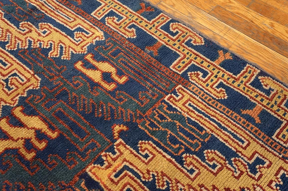 Hand-Knotted Antique North African Tunisian Rug 3' 9